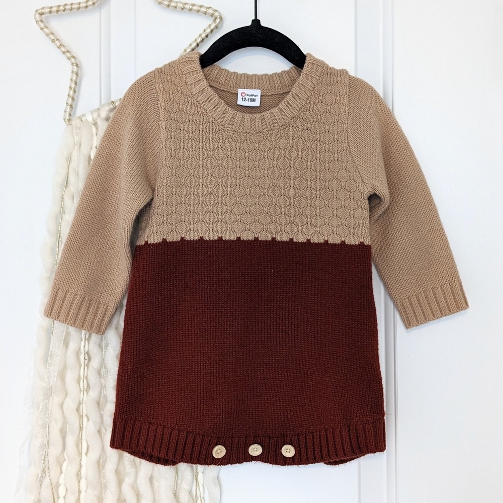 PatPat Sweater Romper, 12-18m
